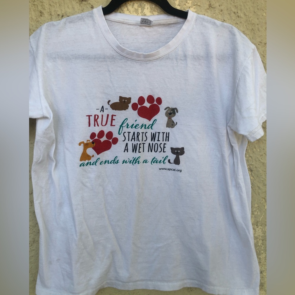 White SPCAI T-shirt